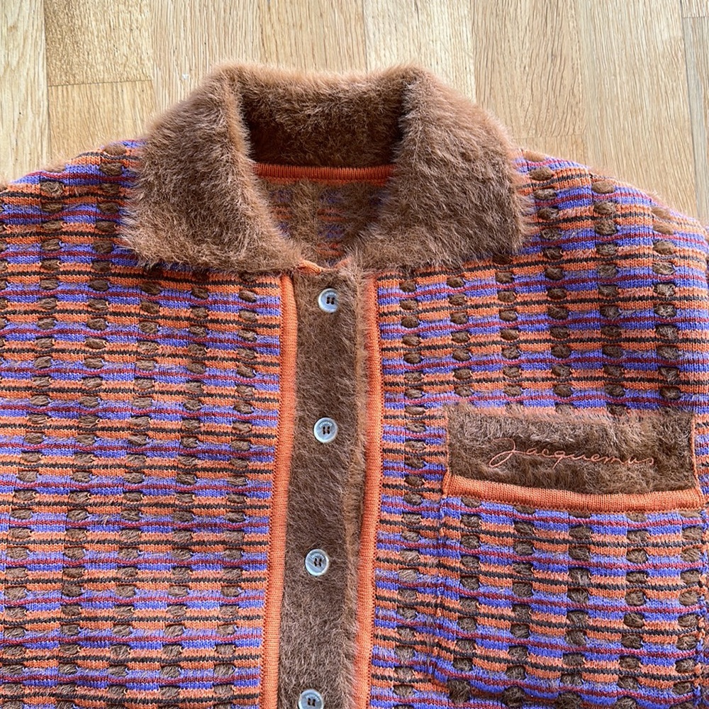 SOLD ✨Jacquemus Le Cardigan Macio in Brown Multi - Cropped - Picture 17 of 17